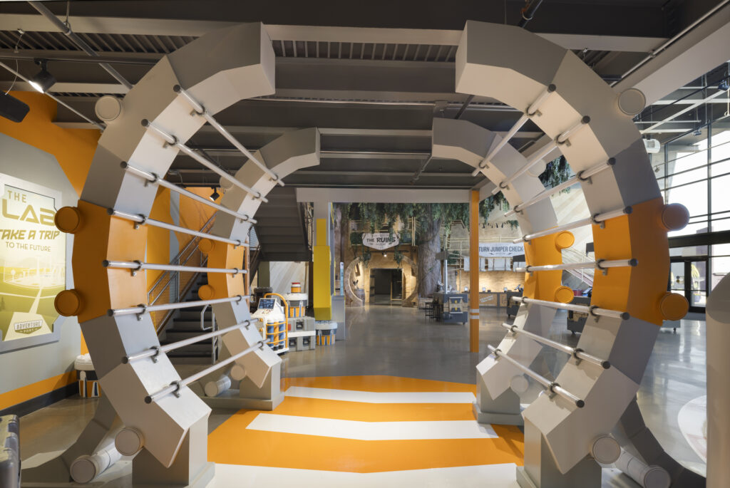 Space tunnel in a kids play area