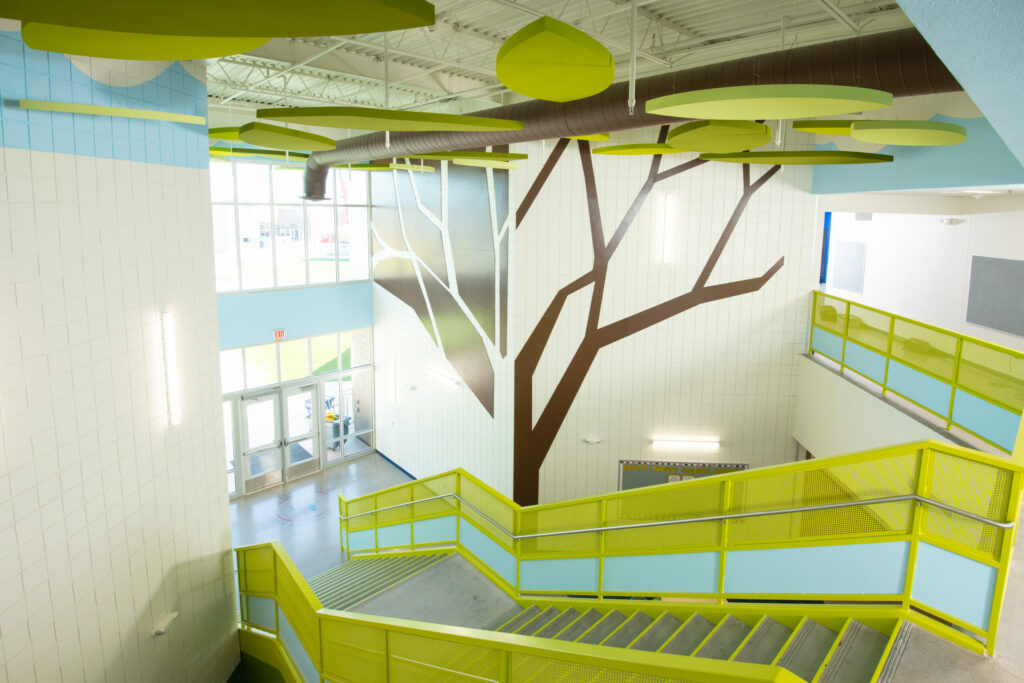 interior of stairs and unique details of interiors